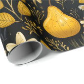 Elegant herfstfeest, in goud en Moody grijs, Cadeaupapier (Rol Hoek)