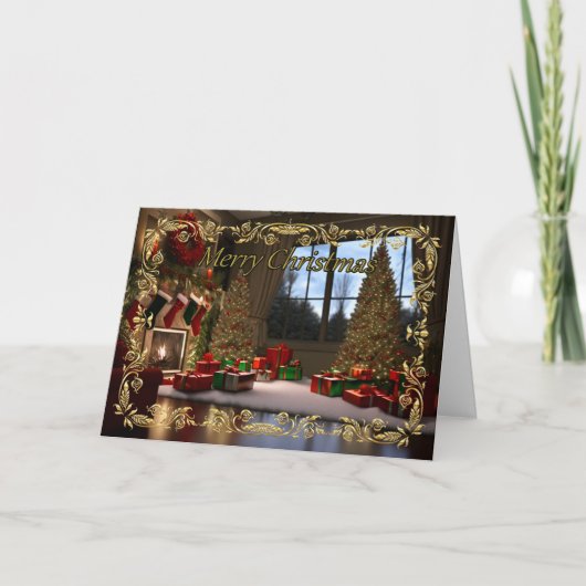 Elegant Herinneringen Kerst Kaart (Voorkant)