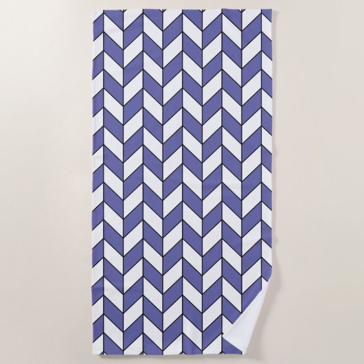 Elegant Herringbone Chevron Pattern Strandlaken (Voorkant)