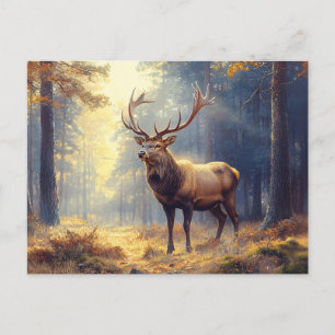 Elegant hertenverblijf in het bos briefkaart