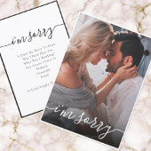 Elegant het Geheugen van de Foto het spijt me Kaar Bedankkaart