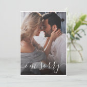 Elegant het Geheugen van de Foto het spijt me Kaar Bedankkaart (Staand voorkant)