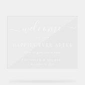 Elégant Heureux Jamais Après L'Accueil Mariage (Recto)