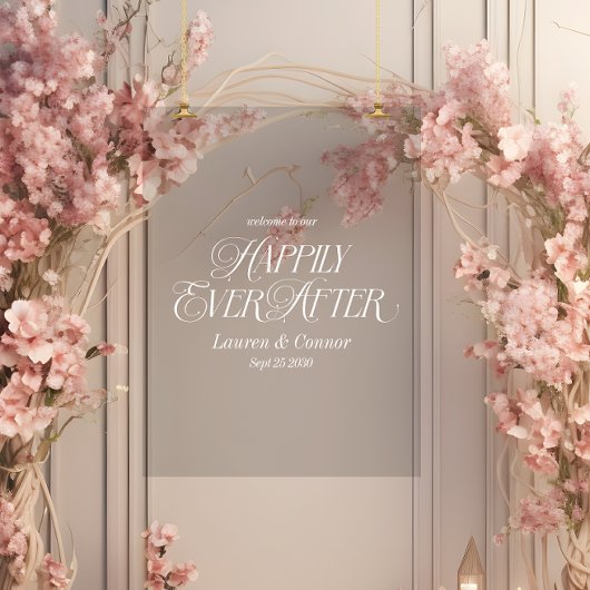 Elégant Heureux Jamais Après L'Accueil Mariage | S