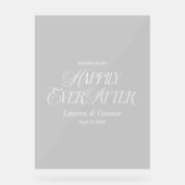 Elégant Heureux Jamais Après L'Accueil Mariage | S (Recto)