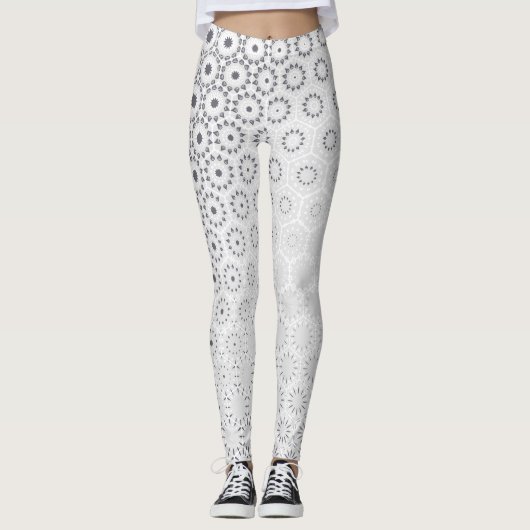 Elegant Hexagon Starburst Pattern – Leggings (Voorkant)