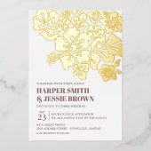 Elégant Hibiscus Beach invitation de mariage (Recto)