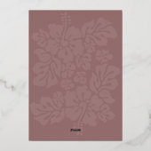 Elégant Hibiscus Beach invitation de mariage (Verso)