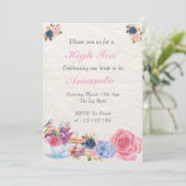 Elégant High Tea Bridal Shower Invitation (Debout devant)
