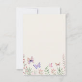 Elegant Hij Geeft Me Vlinders Bruidsfeest Bedankkaart (Achterkant)