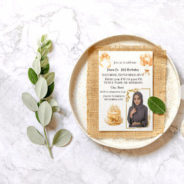 Elegant Hijabi 18th Birthday Photo Invitation | Go Acryl Uitnodigingen