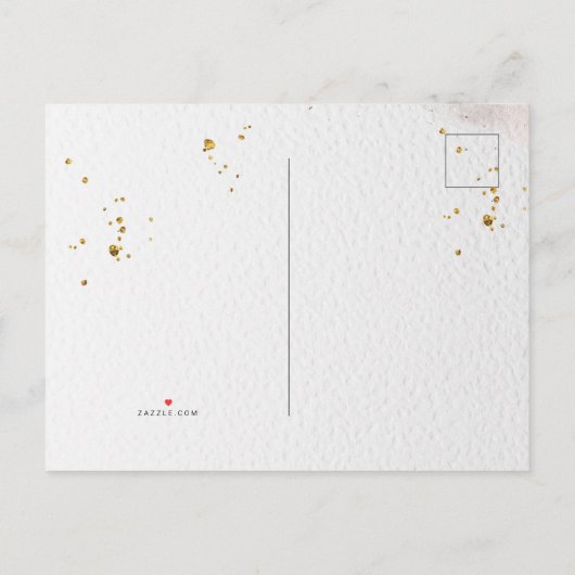 Elégant Hiver Bleu Et Fleurs Blanches Invitation P (Dos)