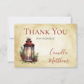 Élégant hiver Floral bougie Bereavement Merci (Devant)