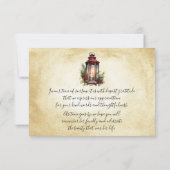 Élégant hiver Floral bougie Bereavement Merci (Dos)