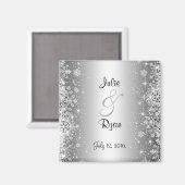 Élégant hiver Sauver la date Magnet (Recto/Verso)