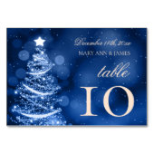 Élégant hiver Wonderland Noël Numéro de table (Dos)