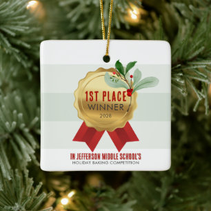 Elegant Holiday Contest Winnaar Prijs Keramisch Ornament