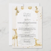 Elegant Holiday Dinner Menu Party Invite Kaart (Voorkant)
