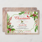 Elegant Holiday Dinner Party Uitnodiging (Voorkant / Achterkant)