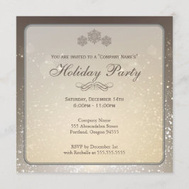 Elegant Holiday Party Company Invitation Kaart