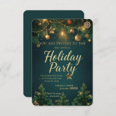 Elegant Holiday Party Invitation (Devant / Derrière)