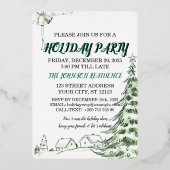 Elegant Holiday Party Invitation Kaart (Voorkant)