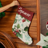 Elegant Holiday Pattern Christmas Stocking Grote Kerstsok