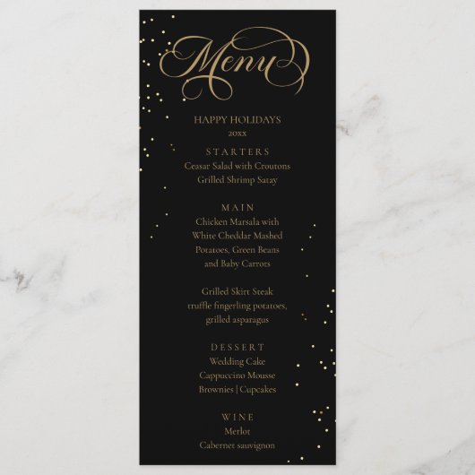 Elegant Holidays Sparkles Menu  (Voorkant)
