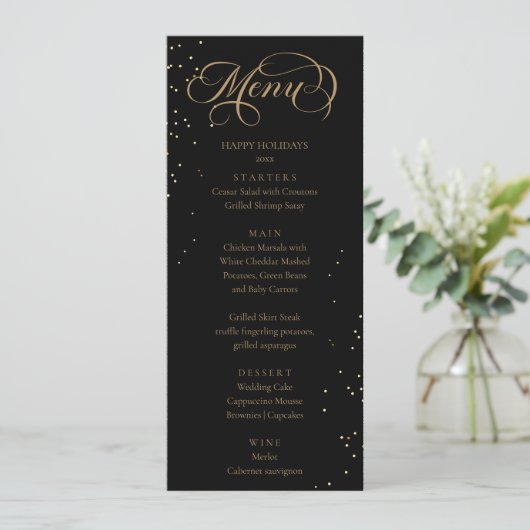 Elegant Holidays Sparkles Menu  (Debout devant)