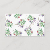 Elegant Holistic Aromatherapeut Herbs Sjabloon Visitekaartje (Achterkant)