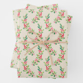 Elegant Holly en Berries Inpakpapier Vel (In situ)