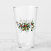 Elegant Holly en Pine Glas (Voorkant)