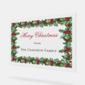 Elegant Holly et Berries Cadre Noël Salutation (Angle)