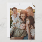 Elégant Holly Floral Greenery Photo Carte de Noël (Dos)