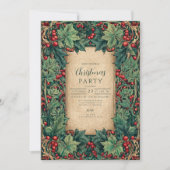 Elegant Holly kerstfeest Kaart (Voorkant)