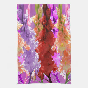 Elegant Hollyhock Flowers Theedoek