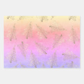  elegant holografisch kerstboompatroon inpakpapier vel (Voorkant)