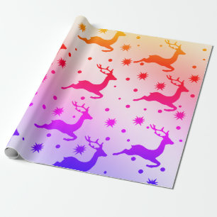 Elegant holografisch kerstrendierpatroon cadeaupapier