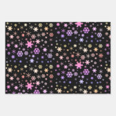 Elegant Holografisch kerstsnowflake-patroon Inpakpapier Vel (Voorkant)