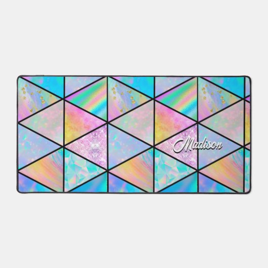 Elegant holografisch kleurrijk bureaumat (Voorkant)