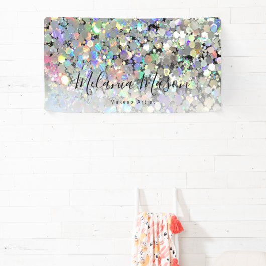 Elegant holographic Glitter Makeup Artist Modern Spandoek (Insitu)