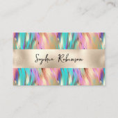 Élégant Holographique et Carte de visite Pearl Foi (Devant)