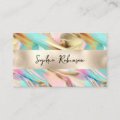 Élégant Holographique et Carte de visite Pearl Foi (Devant)