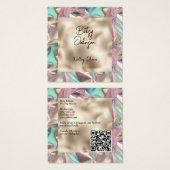 Élégant Holographique et Carte de visite Pearl Foi (Devant & derrière)