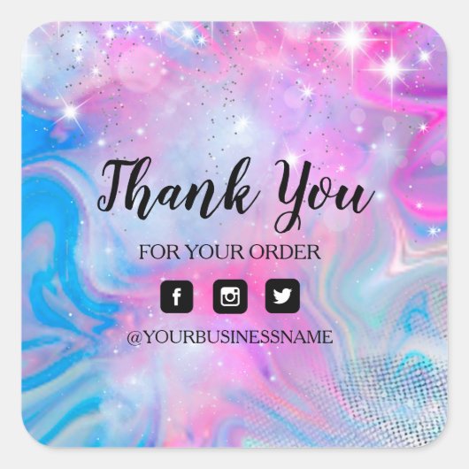 Elegant Holography Unicorn Sticker (Voorkant)