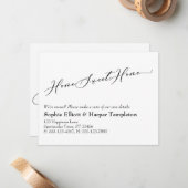 Elegant Home Sweet Home Nieuw adres Aankondiging (Voorkant / Achterkant in situ)