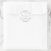 Elegant Homemade with Love Black White Hartelijk d Ronde Sticker (Tas)