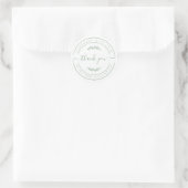 Elegant Homemade with Love Green White Hartelijk d Ronde Sticker (Tas)