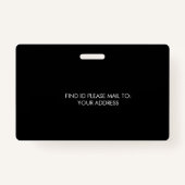 Elegant Homeschoice School ID Black Gold Badge (Achterkant)