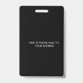 Elégant Homeschooling School ID Badge noir (Dos)